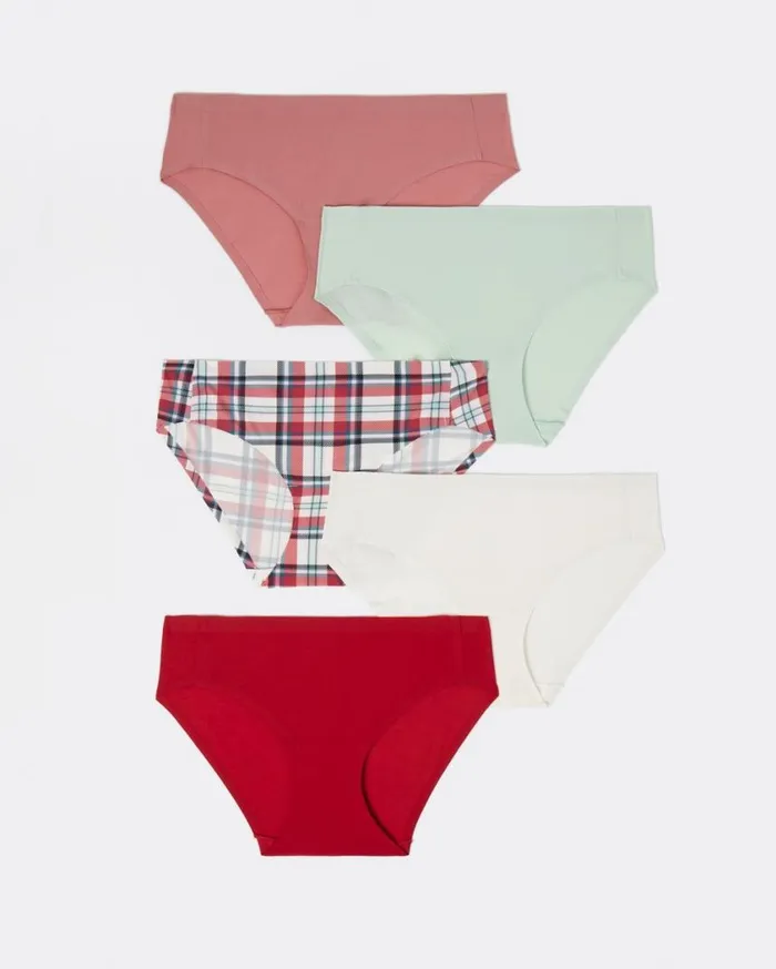 Soma Enbliss Soft Stretch Hipster 5 Pack Pink Botanica Multipack Women Panties