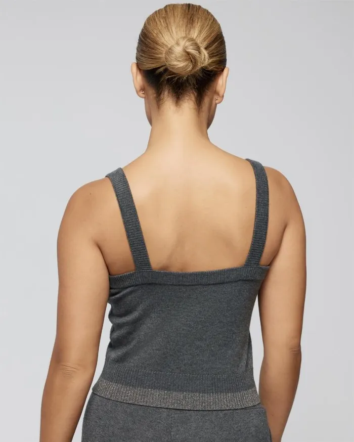 Soma Luxe Soft Tank Heather Quartz Women Tops and Bodysuits