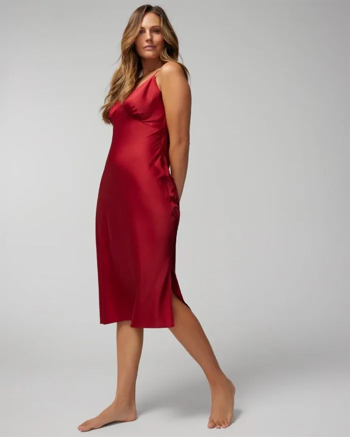Soma Satin Gown Paint The Town Red Women Lingerie