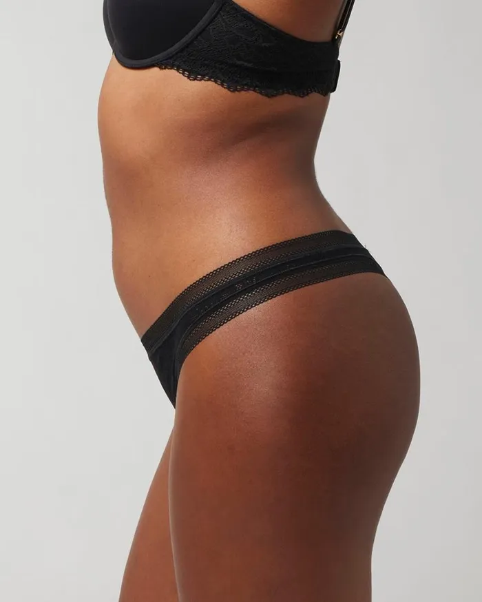 Soma Soma Stretch Lace Thong Dark Harbour Women Panties