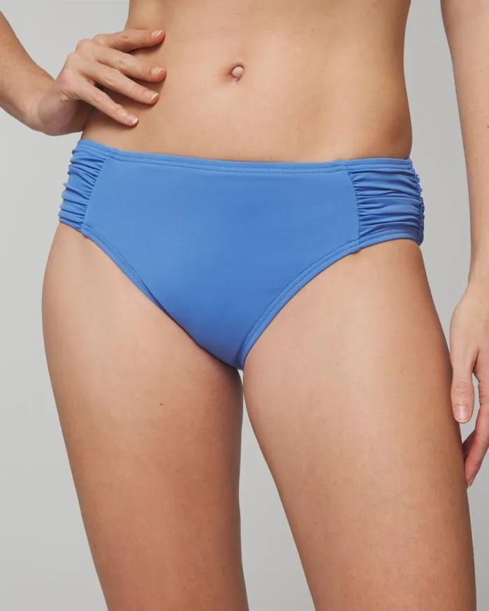 Soma Soma Swim Rouched Bikini Bottoms True Blue Women Swim