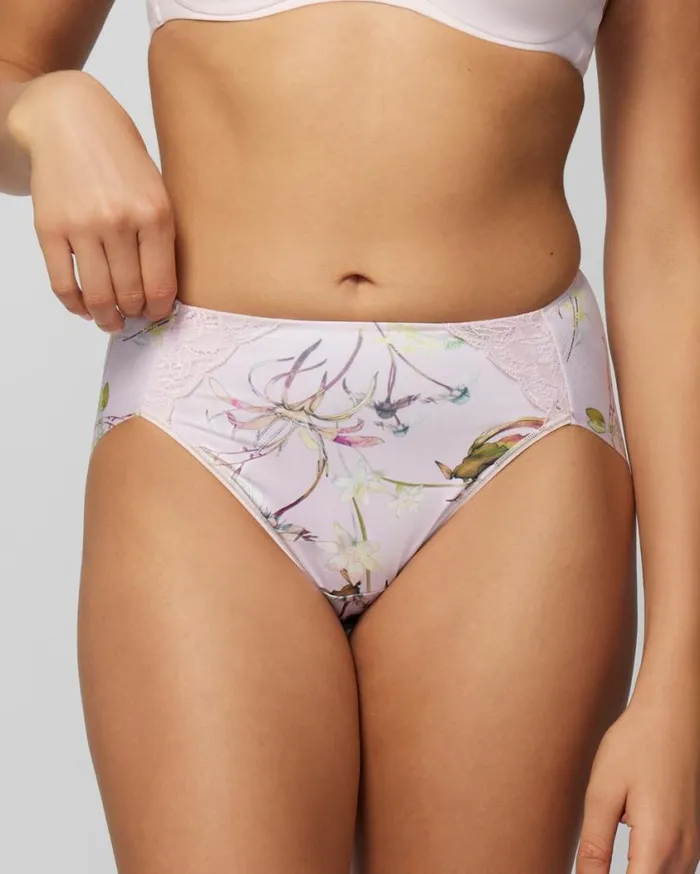 Soma Vanishing Tummy HighLeg Brief With Lace French Mauve Women Panties