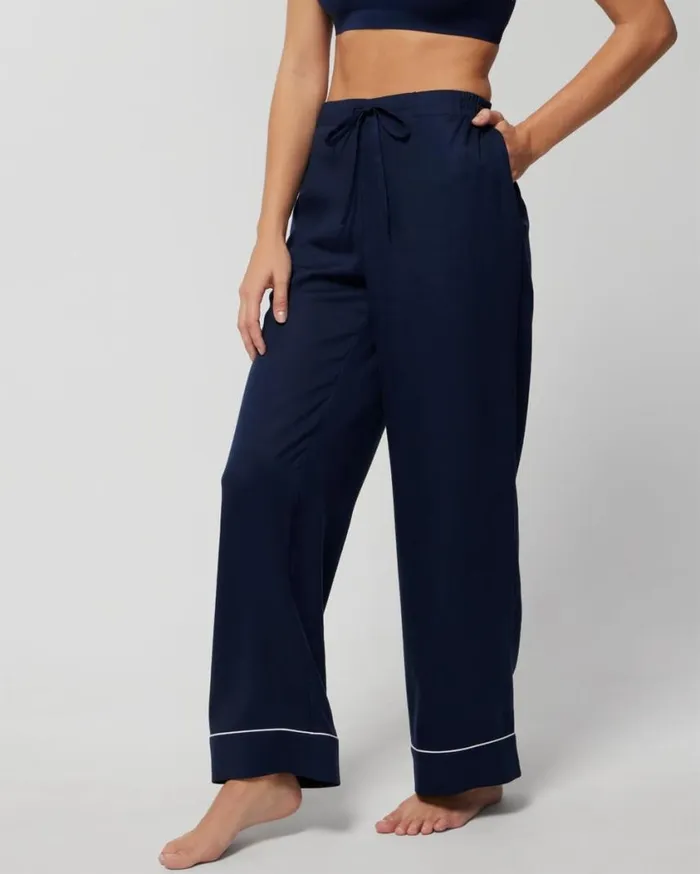 Soma Woven Pajama Pants Poet Pink Women Pajama Bottoms