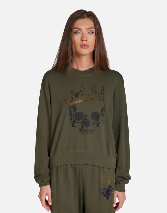 Spalding Diamond Royal Skull Military Women039s Lauren Moshi Long Sleeve