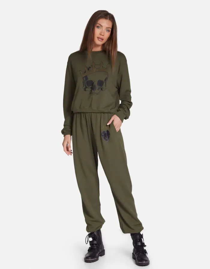 Spalding Diamond Royal Skull Military Women039s Lauren Moshi Long Sleeve