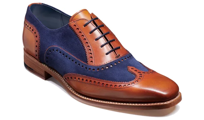 Spencer 8211 Antique Rosewood Navy Suede Men Barker Shoes Mens Oxfords