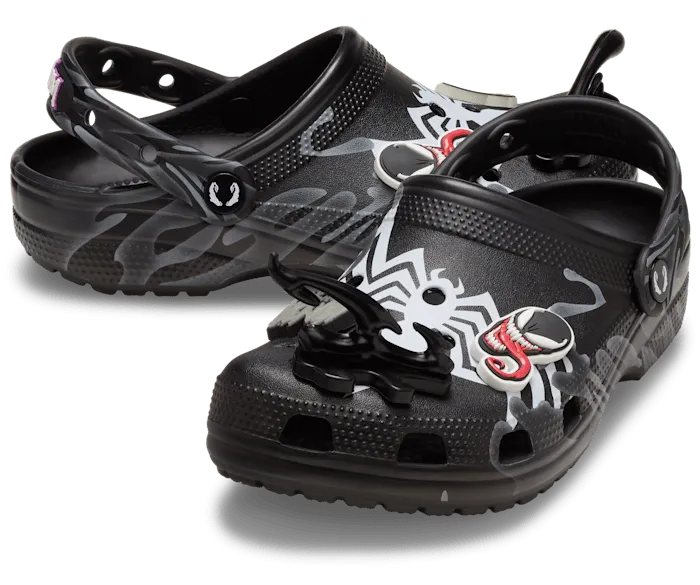 SpiderMan Venom Classic Clog Black Women Crocs Platforms 038 Wedges