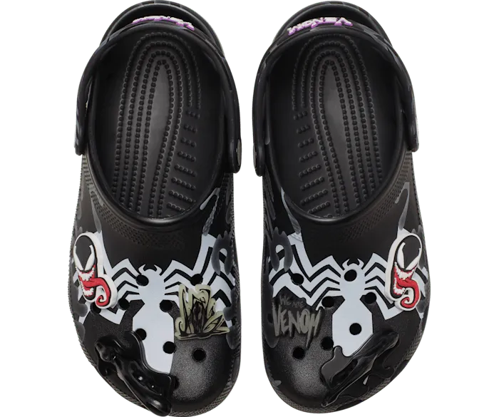 SpiderMan Venom Classic Clog Black Women Crocs Platforms 038 Wedges