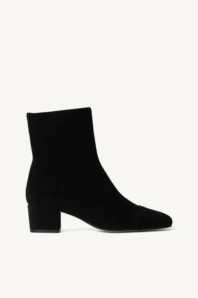 STAUD Boots AIMEE SHORT BOOT Black Suede 8211 Women