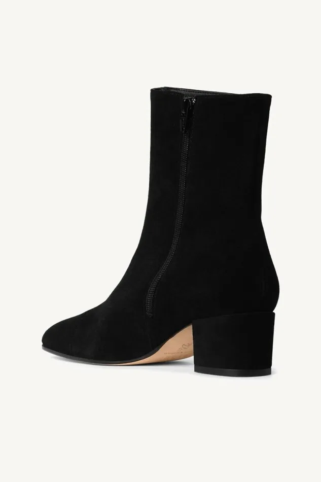 STAUD Boots AIMEE SHORT BOOT Black Suede 8211 Women