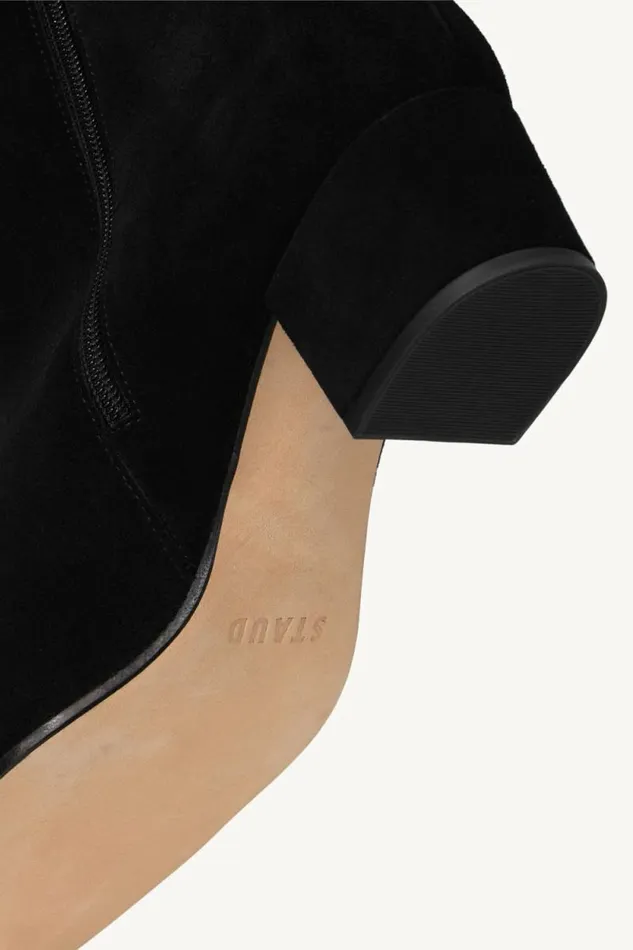 STAUD Boots AIMEE SHORT BOOT Black Suede 8211 Women