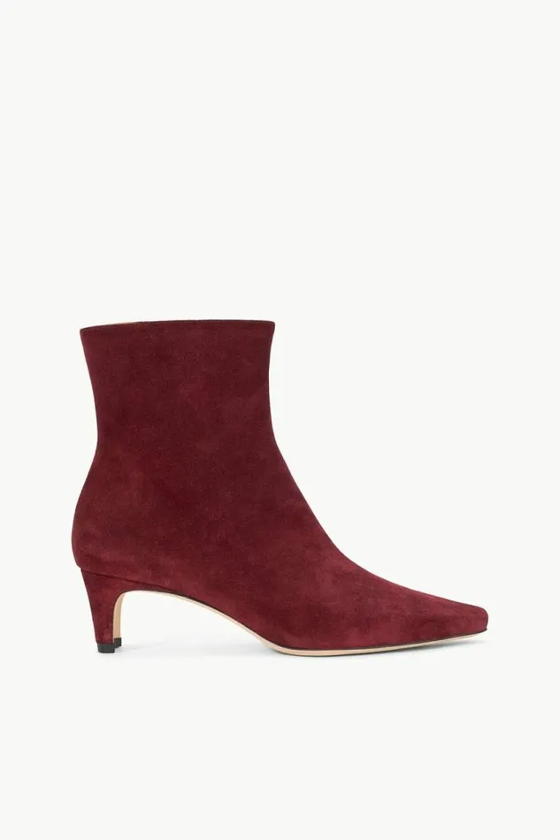STAUD Boots WALLY ANKLE BOOT Pinot Suede 8211 Women