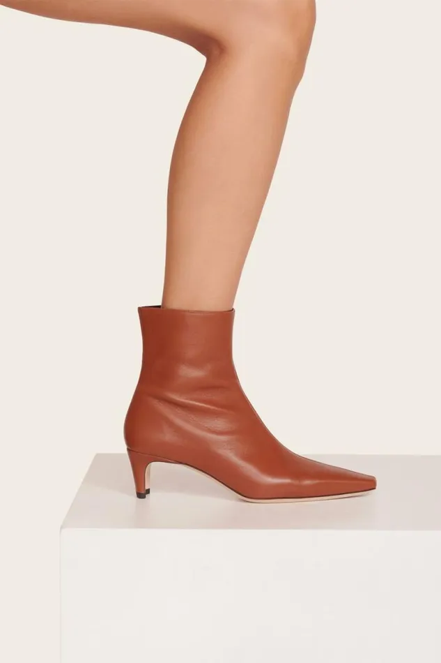 STAUD Boots WALLY ANKLE BOOT Tan 8211 Women