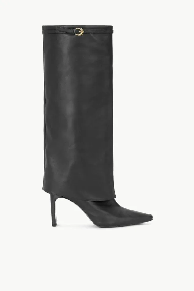 STAUD Boots WALLY FOLDOVER HIGH HEEL BOOT Black 8211 Women