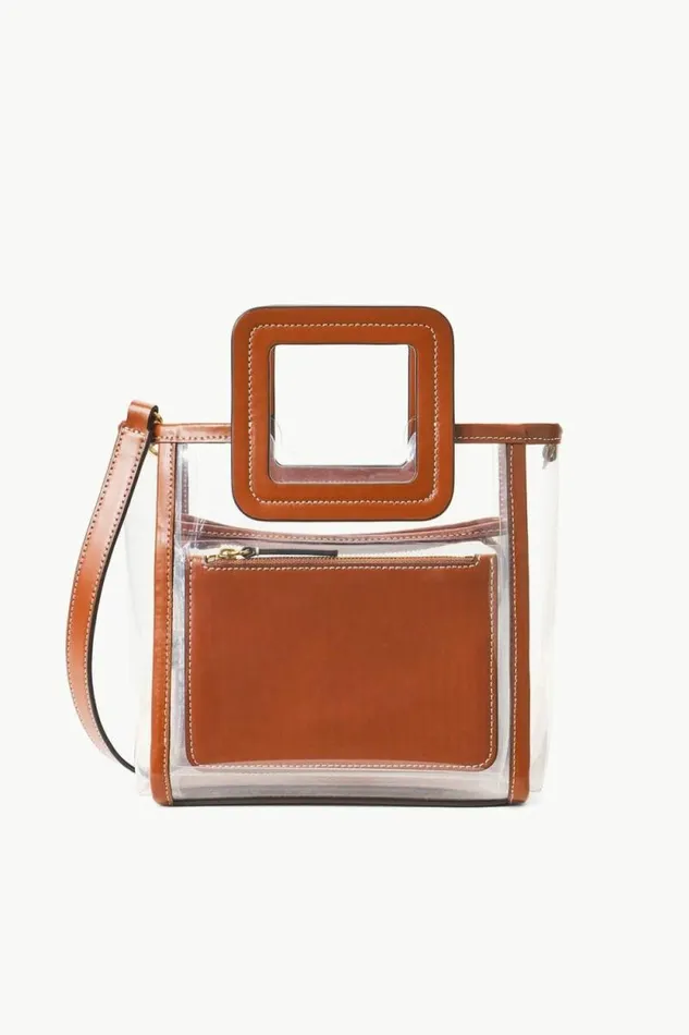 STAUD Crossbody THE STADIUM MINI SHIRLEY BAG Clear Tan 8211 Women
