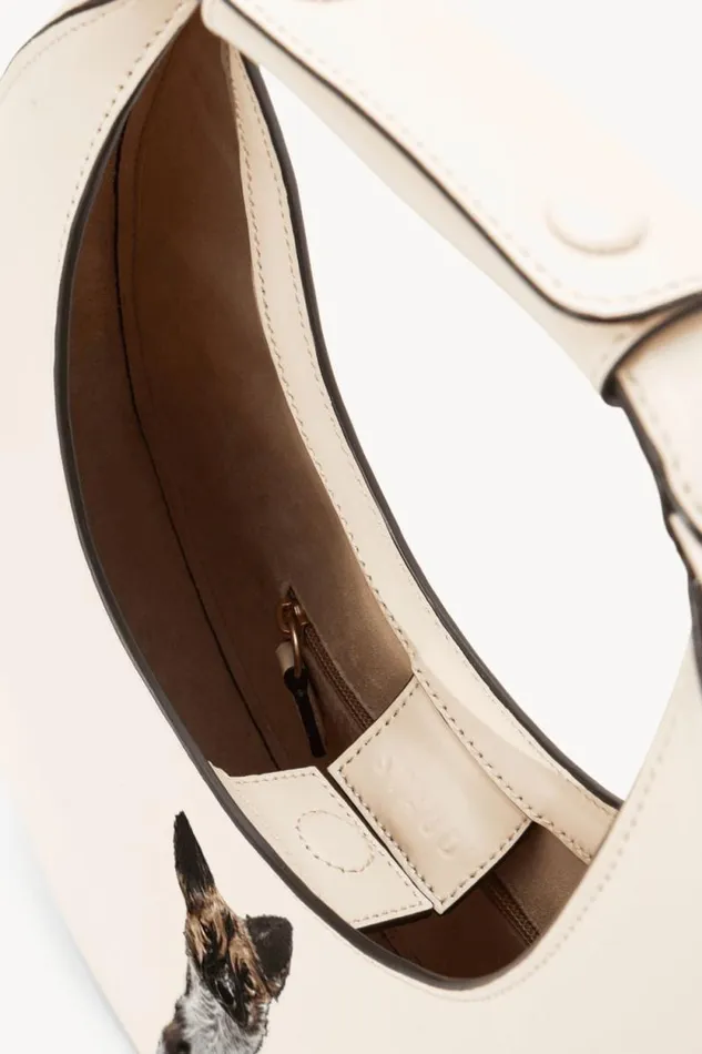 STAUD Custom Handbags CUSTOM MOON BAG Cream 8211 Women