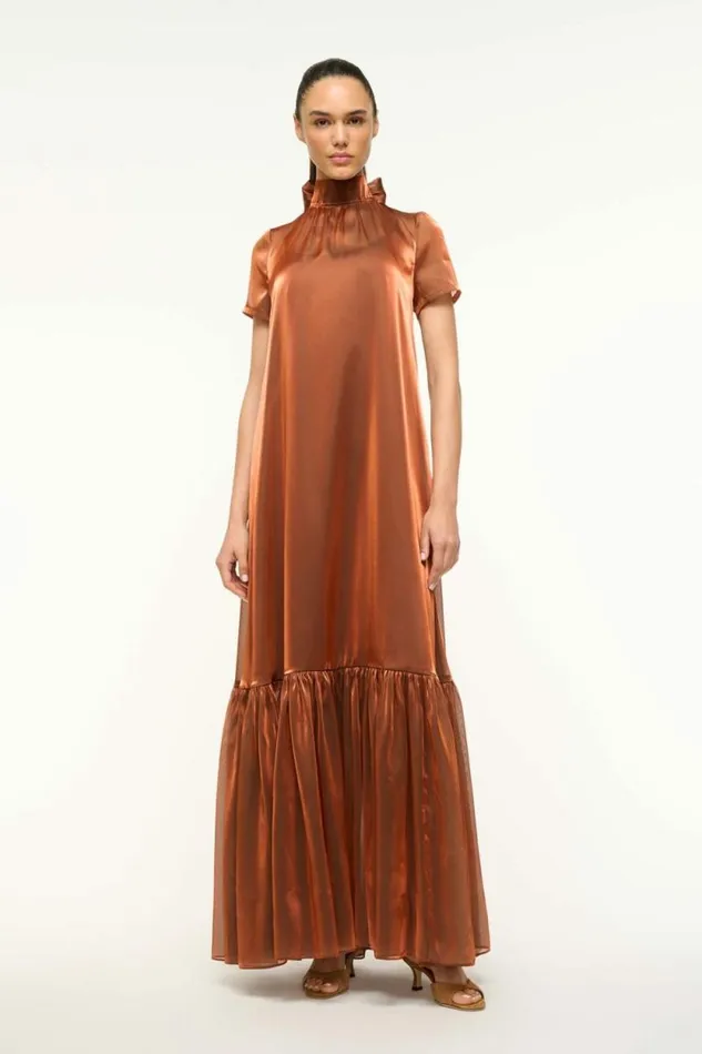 STAUD Dresses CALLUNA DRESS Iridescent Cacao 8211 Women