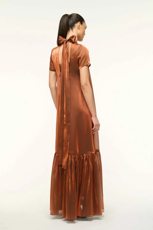 STAUD Dresses CALLUNA DRESS Iridescent Cacao 8211 Women STAUD Dresses CALLUNA DRESS Iridescent Cacao 8211 Women