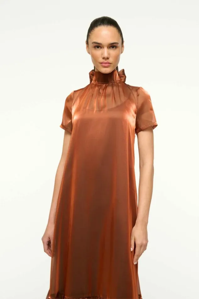 STAUD Dresses CALLUNA DRESS Iridescent Cacao 8211 Women STAUD Dresses CALLUNA DRESS Iridescent Cacao 8211 Women