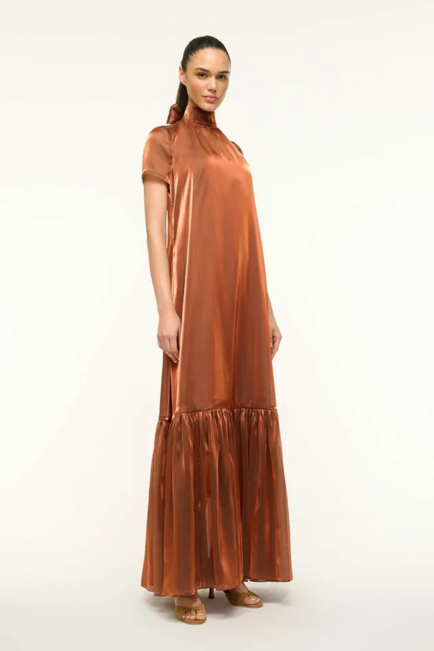 STAUD Dresses CALLUNA DRESS Iridescent Cacao 8211 Women STAUD Dresses CALLUNA DRESS Iridescent Cacao 8211 Women