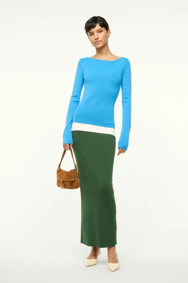 STAUD Dresses CARILO DRESS Jungle Sky Ivory 8211 Women