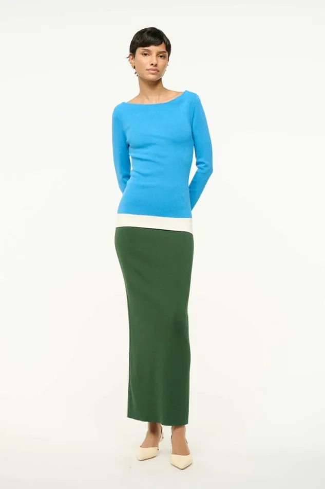 STAUD Dresses CARILO DRESS Jungle Sky Ivory 8211 Women