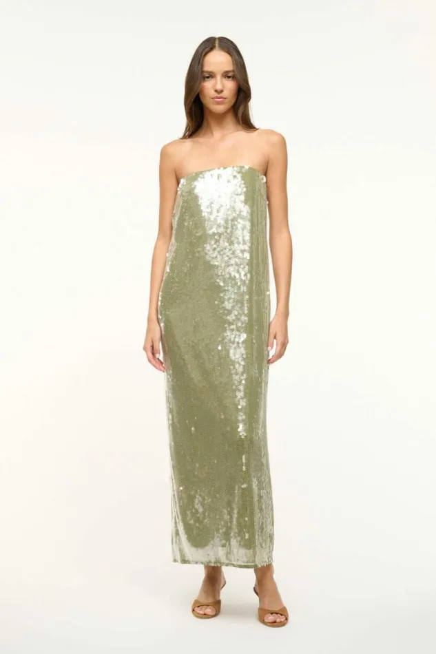 STAUD Dresses CASEY DRESS Garden Moss 8211 Women