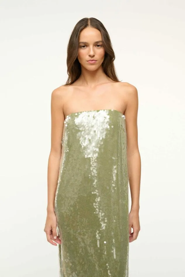 STAUD Dresses CASEY DRESS Garden Moss 8211 Women