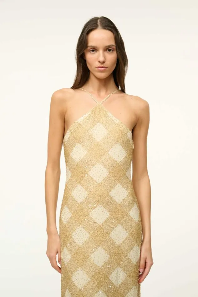 STAUD Dresses CUBISM DRESS Golden Hour 8211 Women STAUD Dresses CUBISM DRESS Golden Hour 8211 Women
