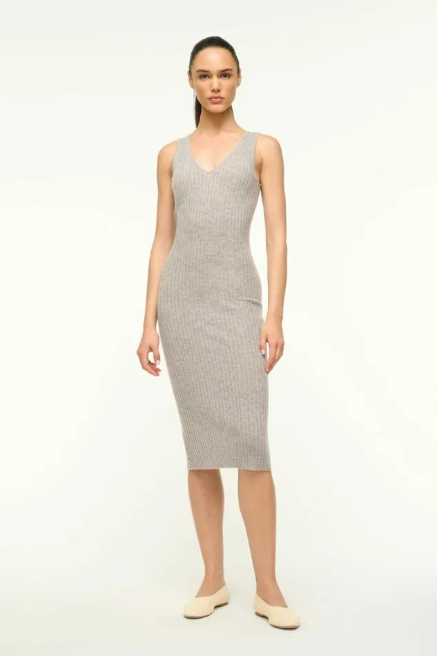 STAUD Dresses DANA CASHMERE DRESS Heather Grey 8211 Women