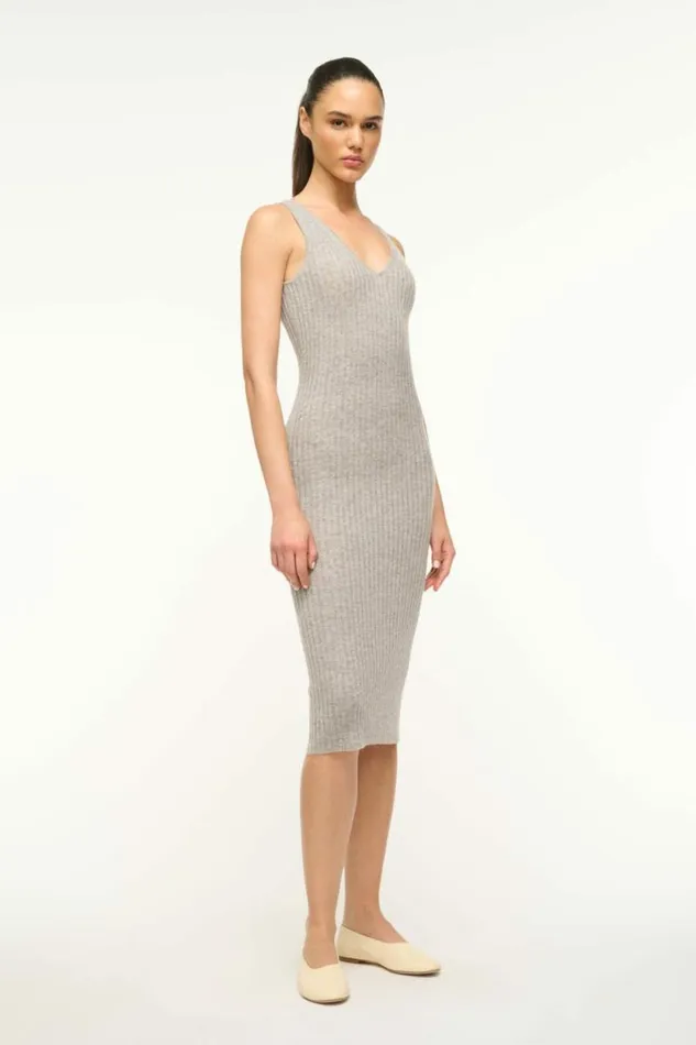 STAUD Dresses DANA CASHMERE DRESS Heather Grey 8211 Women
