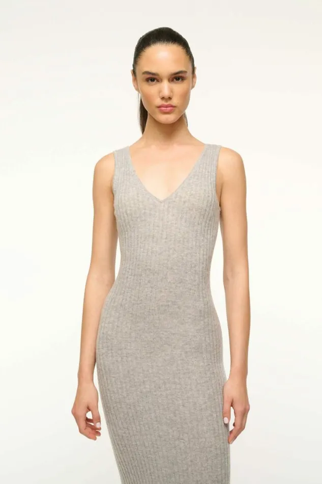 STAUD Dresses DANA CASHMERE DRESS Heather Grey 8211 Women