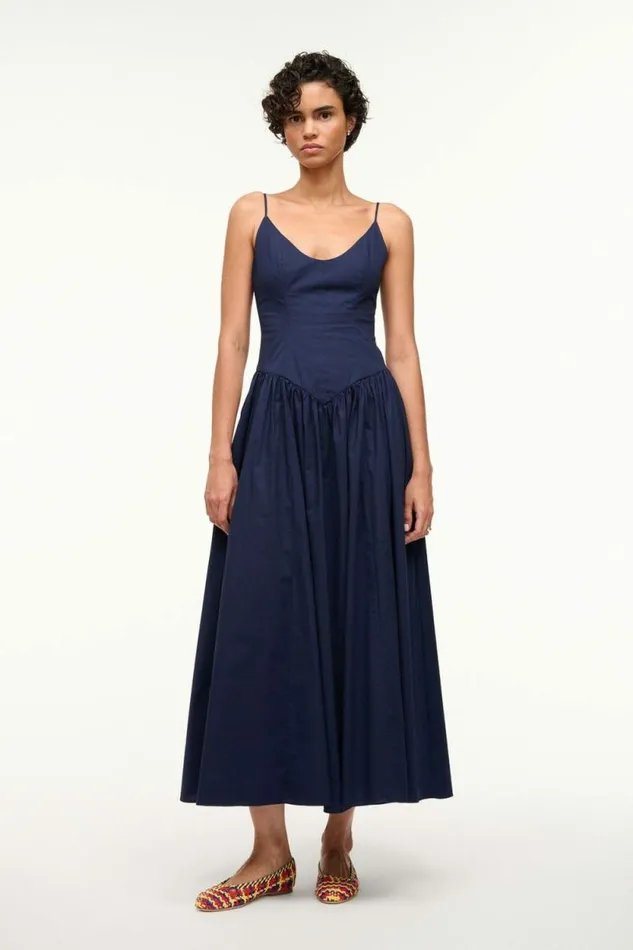 STAUD Dresses DENA DRESS Navy 8211 Women
