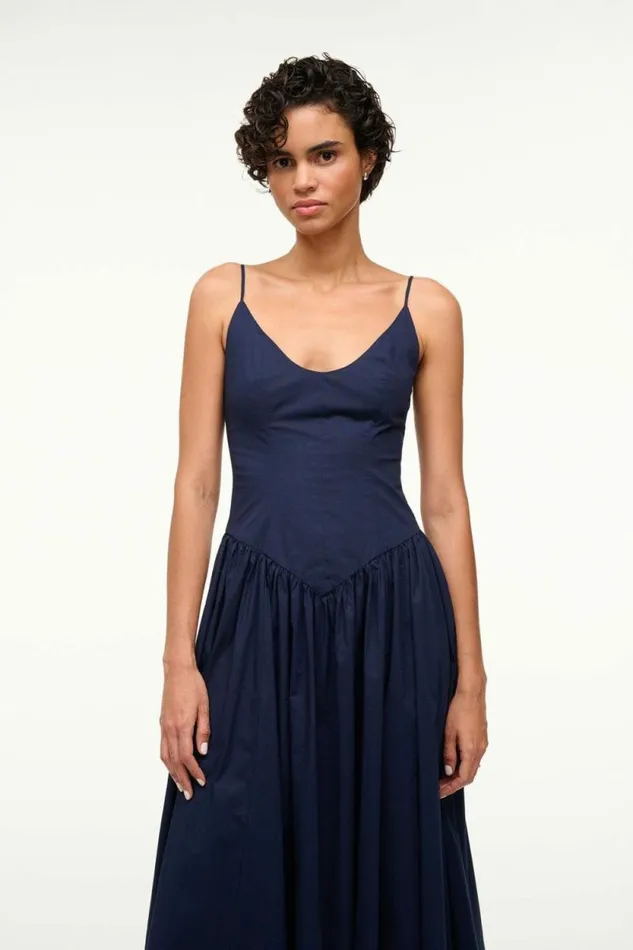 STAUD Dresses DENA DRESS Navy 8211 Women STAUD Dresses DENA DRESS Navy 8211 Women