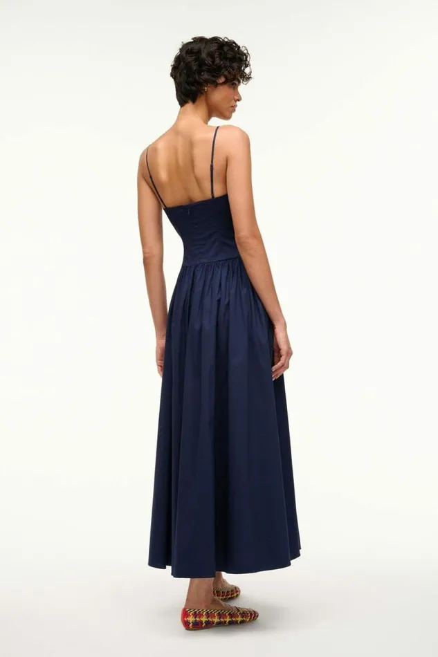 STAUD Dresses DENA DRESS Navy 8211 Women STAUD Dresses DENA DRESS Navy 8211 Women