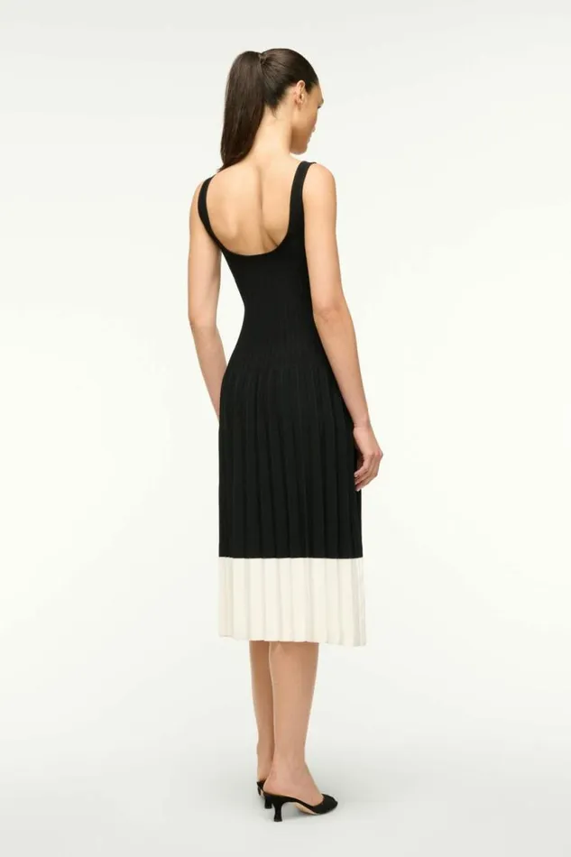 STAUD Dresses ELLISON DRESS Black Ivory 8211 Women STAUD Dresses ELLISON DRESS Black Ivory 8211 Women