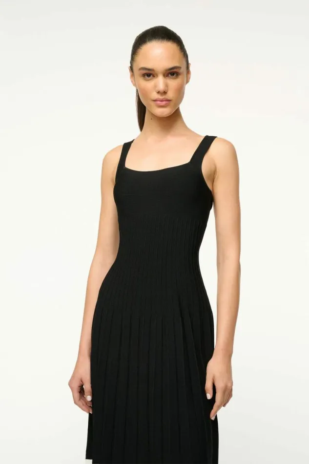 STAUD Dresses ELLISON DRESS Black Ivory 8211 Women STAUD Dresses ELLISON DRESS Black Ivory 8211 Women