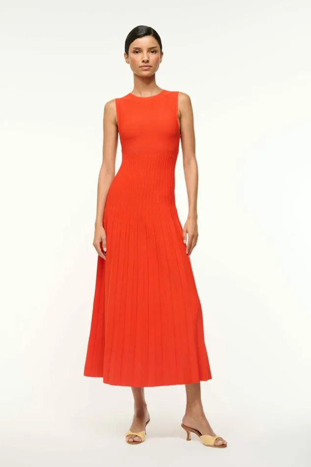 STAUD Dresses ELYSE DRESS Cayenne 8211 Women