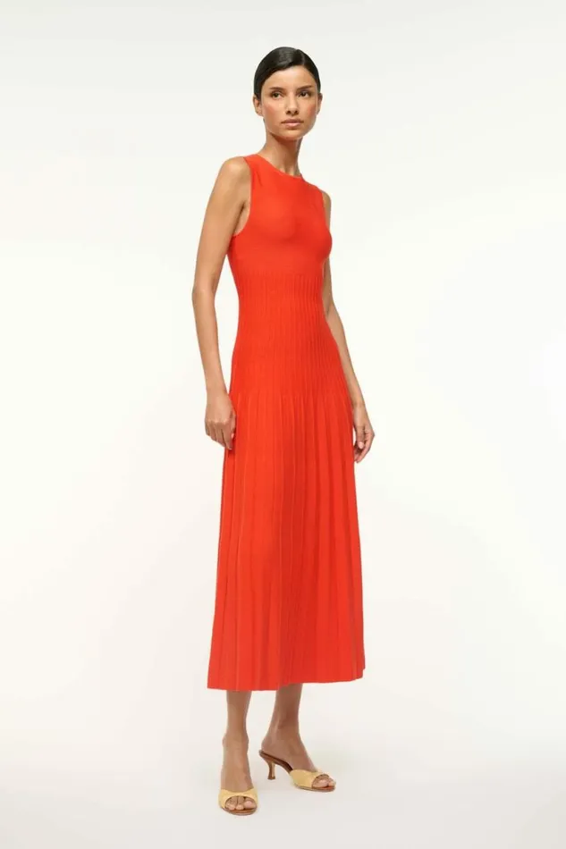 STAUD Dresses ELYSE DRESS Cayenne 8211 Women STAUD Dresses ELYSE DRESS Cayenne 8211 Women
