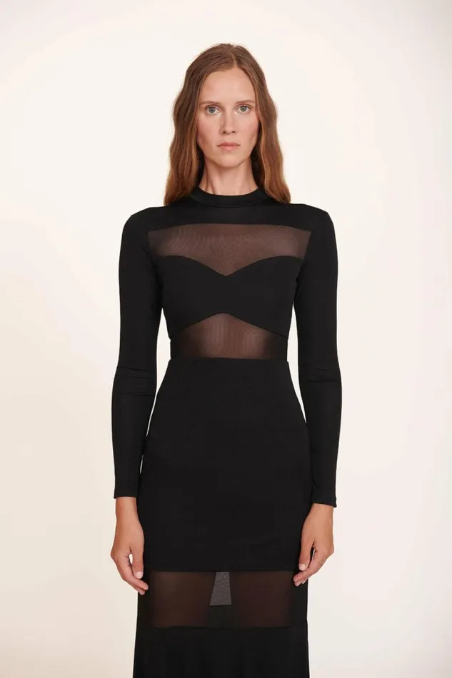 STAUD Dresses FALCON DRESS Black 8211 Women STAUD Dresses FALCON DRESS Black 8211 Women
