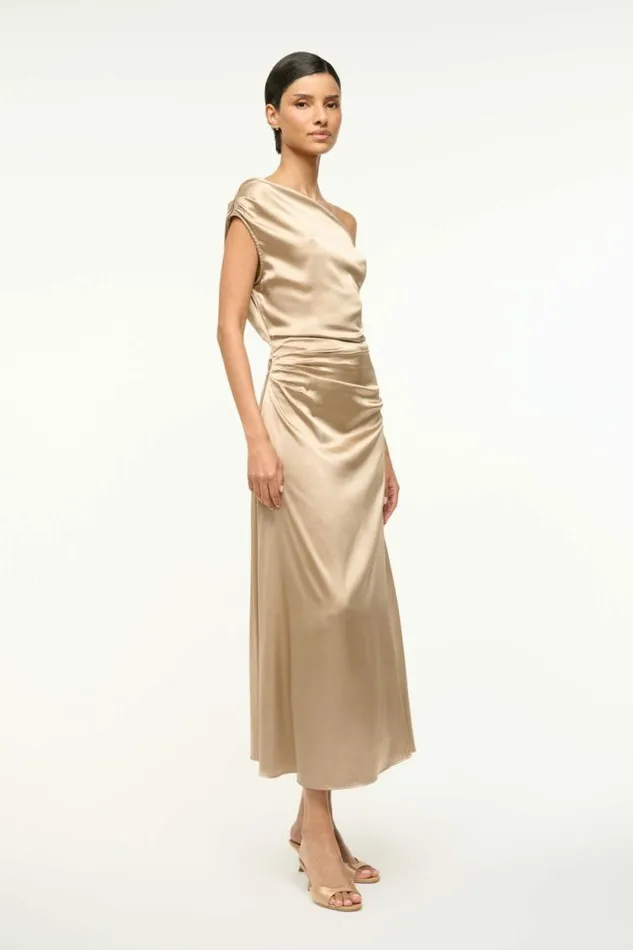 STAUD Dresses PHARE SILK DRESS Birch 8211 Women