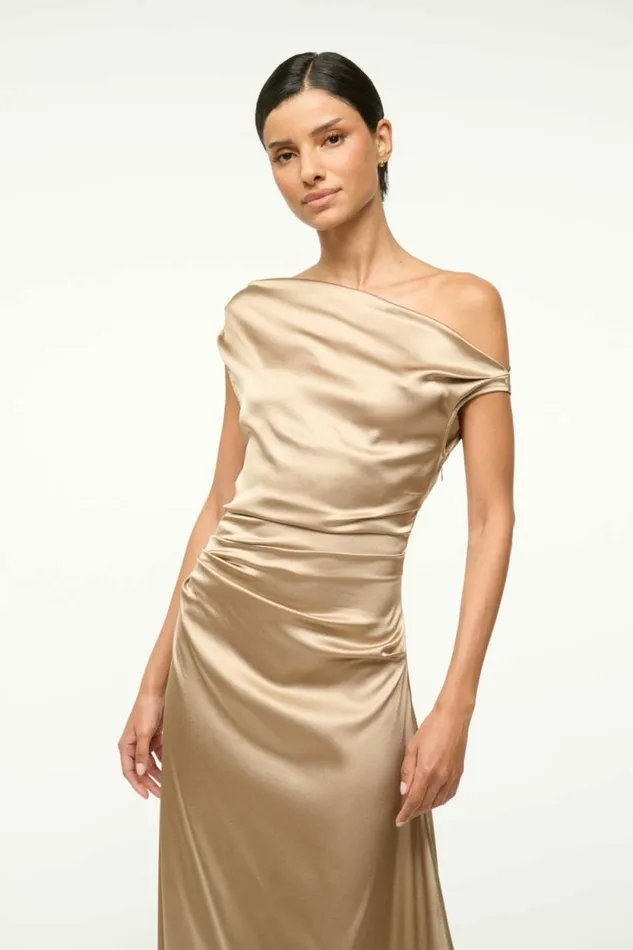 STAUD Dresses PHARE SILK DRESS Birch 8211 Women