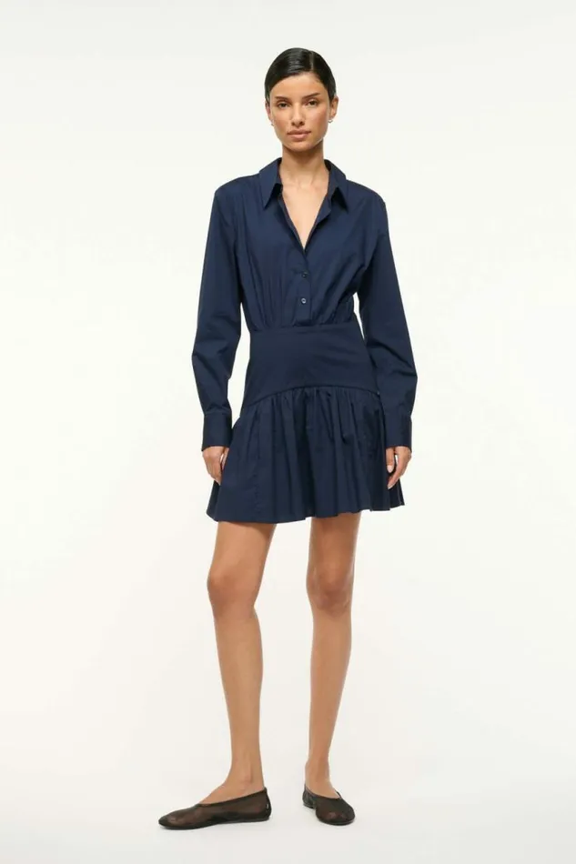 STAUD Dresses ROCCO MINI DRESS Navy 8211 Women
