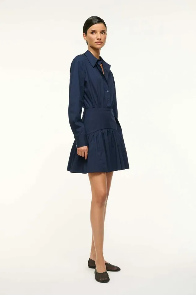 STAUD Dresses ROCCO MINI DRESS Navy 8211 Women