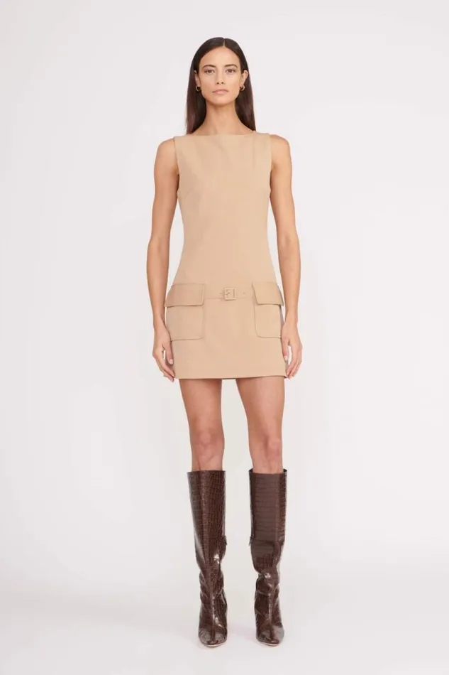 STAUD Dresses SHEILA DRESS Camel 8211 Women