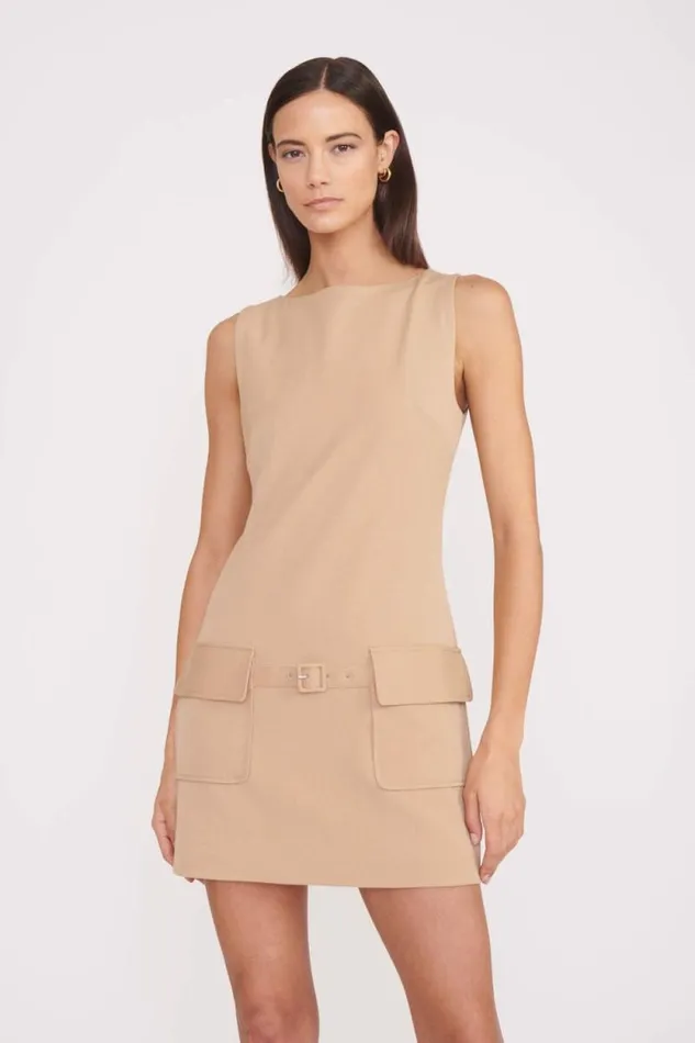 STAUD Dresses SHEILA DRESS Camel 8211 Women STAUD Dresses SHEILA DRESS Camel 8211 Women