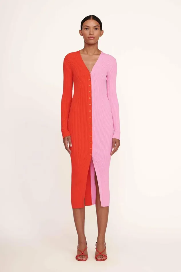 STAUD Dresses SHOKO SWEATER Poppy Rosebud 8211 Women