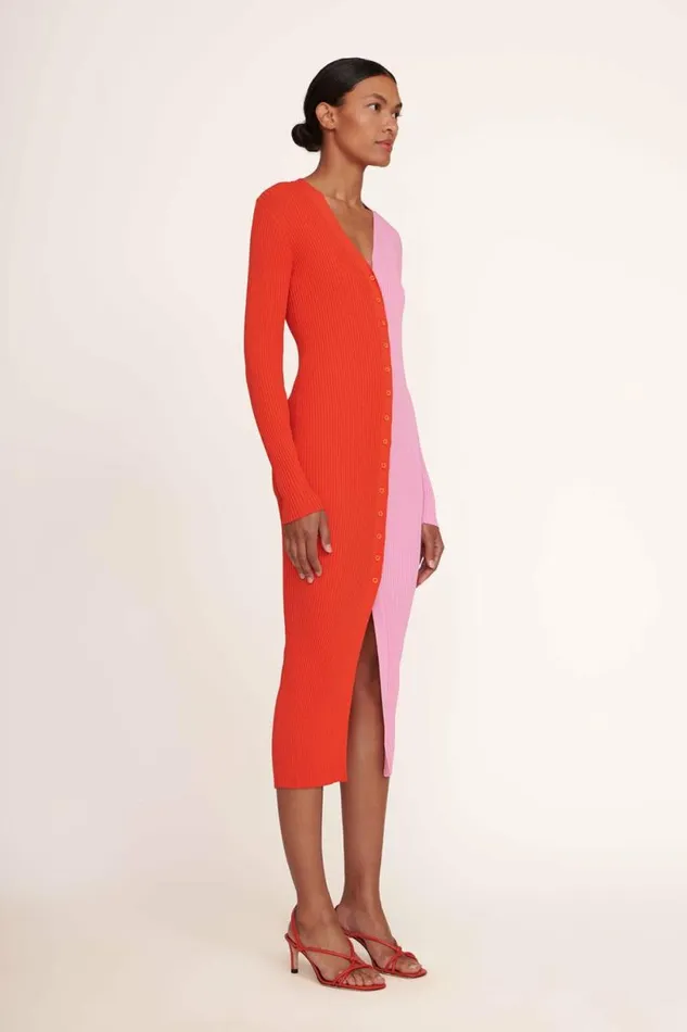 STAUD Dresses SHOKO SWEATER Poppy Rosebud 8211 Women STAUD Dresses SHOKO SWEATER Poppy Rosebud 8211 Women