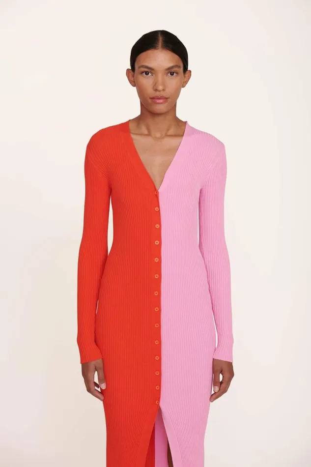 STAUD Dresses SHOKO SWEATER Poppy Rosebud 8211 Women STAUD Dresses SHOKO SWEATER Poppy Rosebud 8211 Women