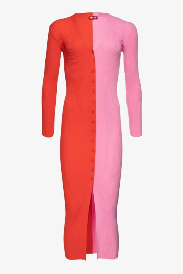 STAUD Dresses SHOKO SWEATER Poppy Rosebud 8211 Women STAUD Dresses SHOKO SWEATER Poppy Rosebud 8211 Women